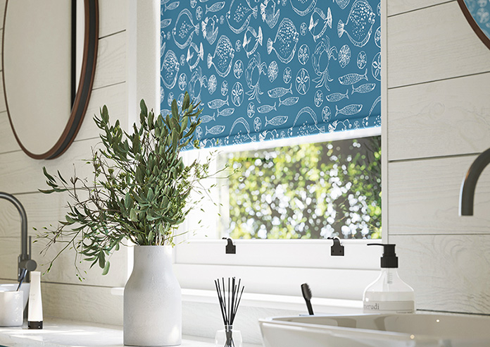 Under the Sea, Teal - Twist&Fit Roller Blind - Image 5